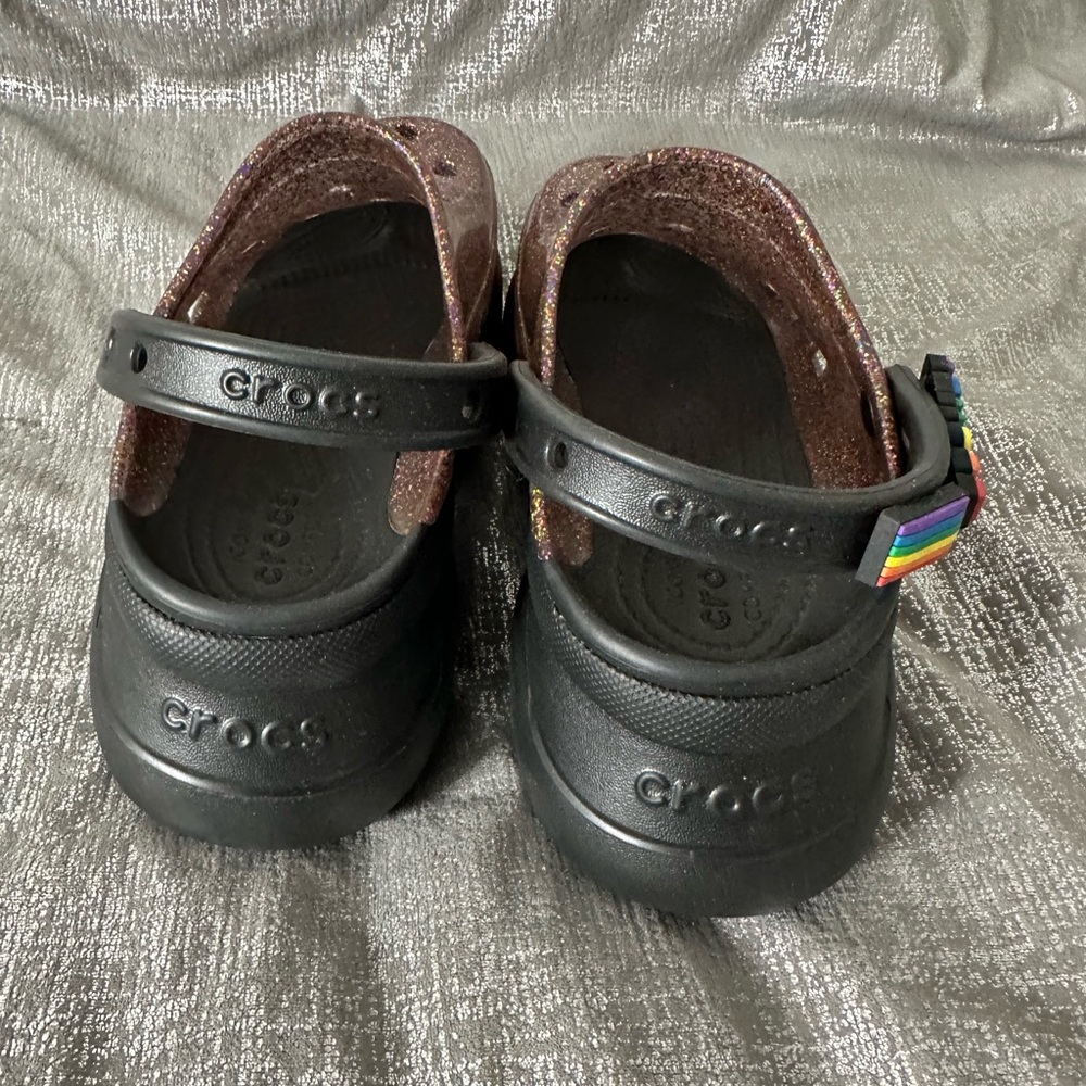 Crocs Classic Translucent Glitter Platform Clog P… - image 4